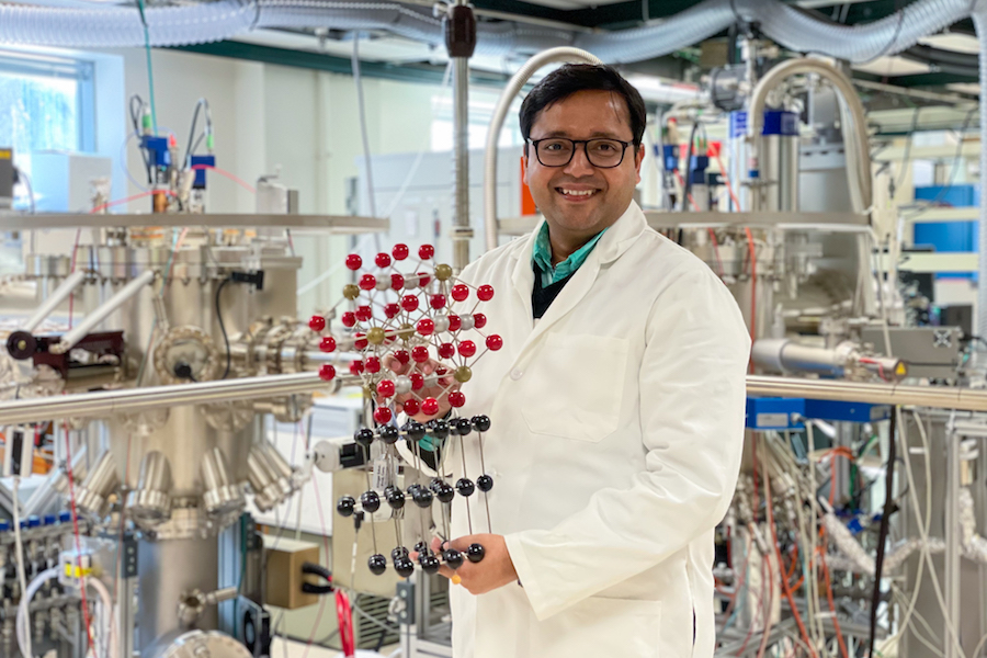 Professor Bharat Jalan in his lab