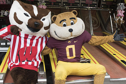 Bucky Badger and Goldy Gopher