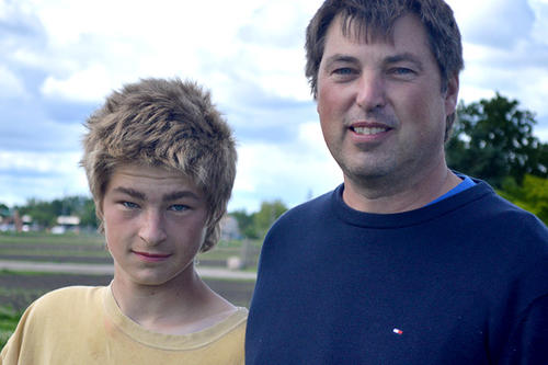 Richard Traugott with his son, Joel