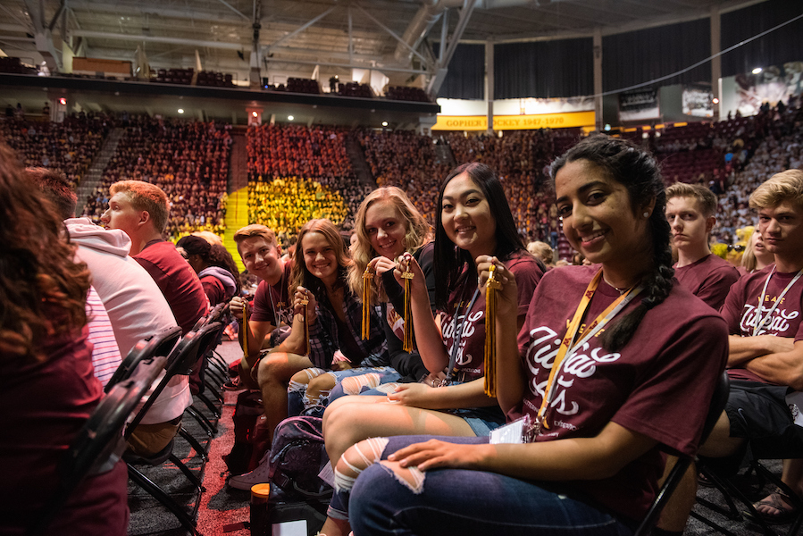 University of Minnesota students seated at Convocation
