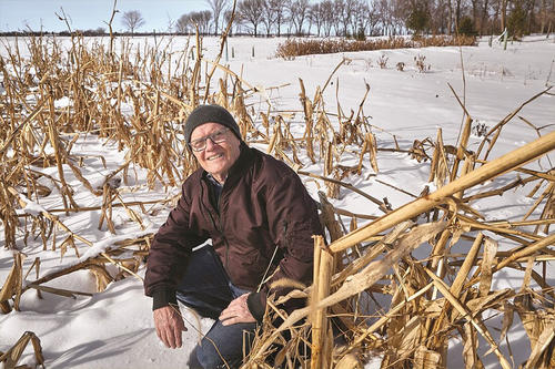 Carmen Fernholz at his farm near Madison, Minnesota. 