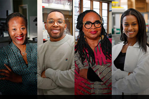 Headshots from each of the four black history month stories