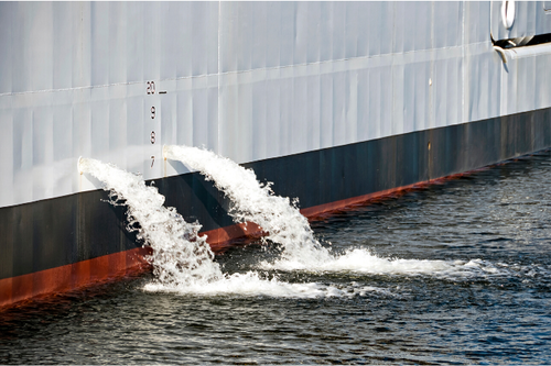 A laker with ballast water.