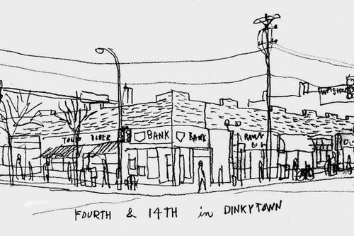 A sketch of an intersection in Dinkytown