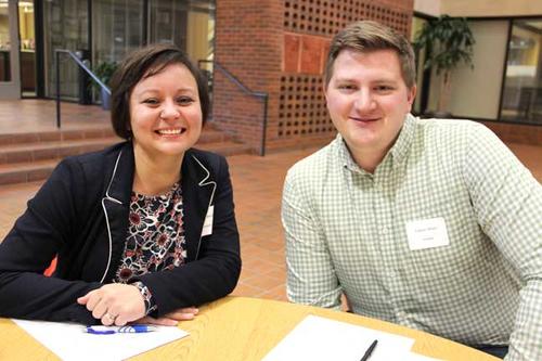 A student and mentor with the Humphrey School mentor program