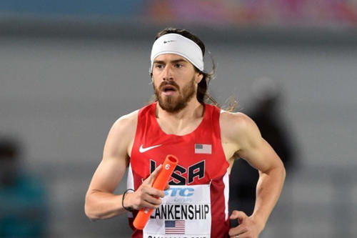 Ben Blankenship running in a race