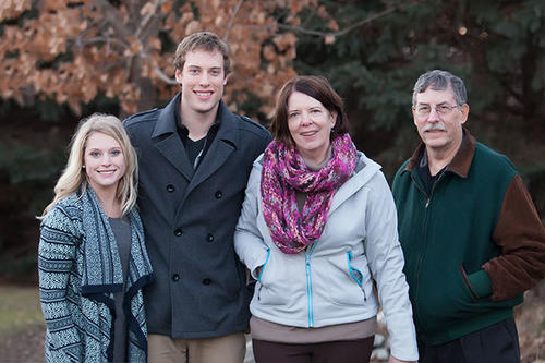 Kent Peterson and his fiancee and parents