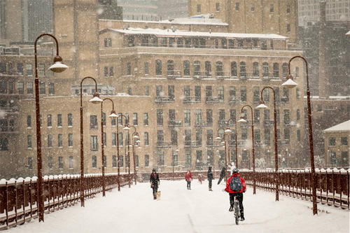 Minneapolis in snow