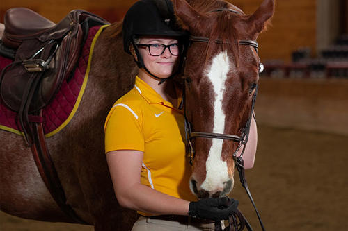 Rachel Johnson and her horse, Kid
