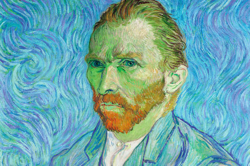 Section of Self Portrait (1889) by Vincent Van Gogh.
