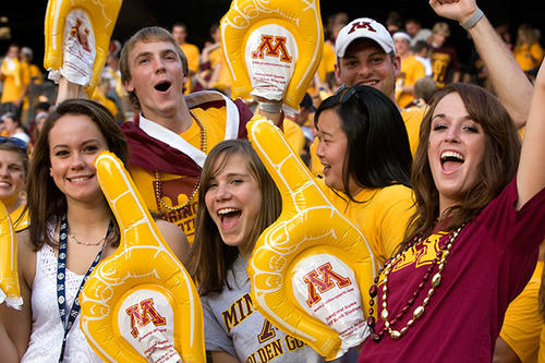 Students at a game