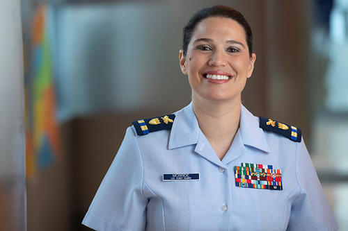 Terri McBride in Coast Guard uniform