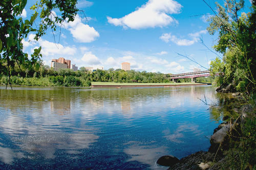 The Mississippi River near the U of M Twin Cities in Minneapolis.