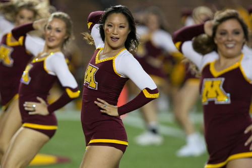 The U of M dance team performs.