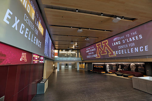 The lobby of the Land O&#039;Lakes Center for Excellence