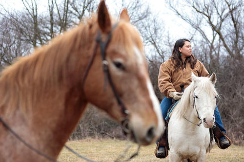Vanessa Goodthunder on horse.