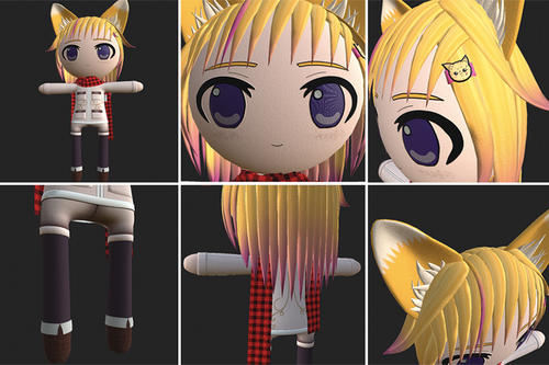 Sable Plush is fully rigged and functional even as a humanoid VR avatar.