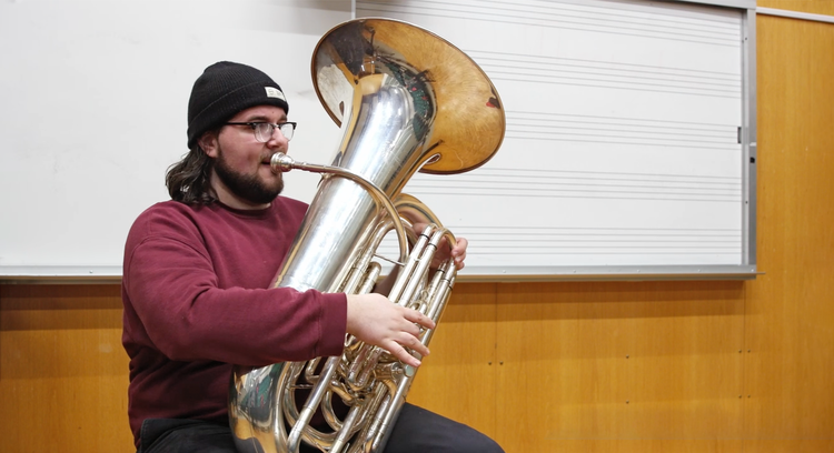 From jazz to classical, a tuba student takes his music to the next level